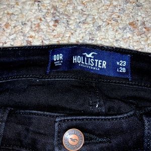 Black ripped Hollister jeans